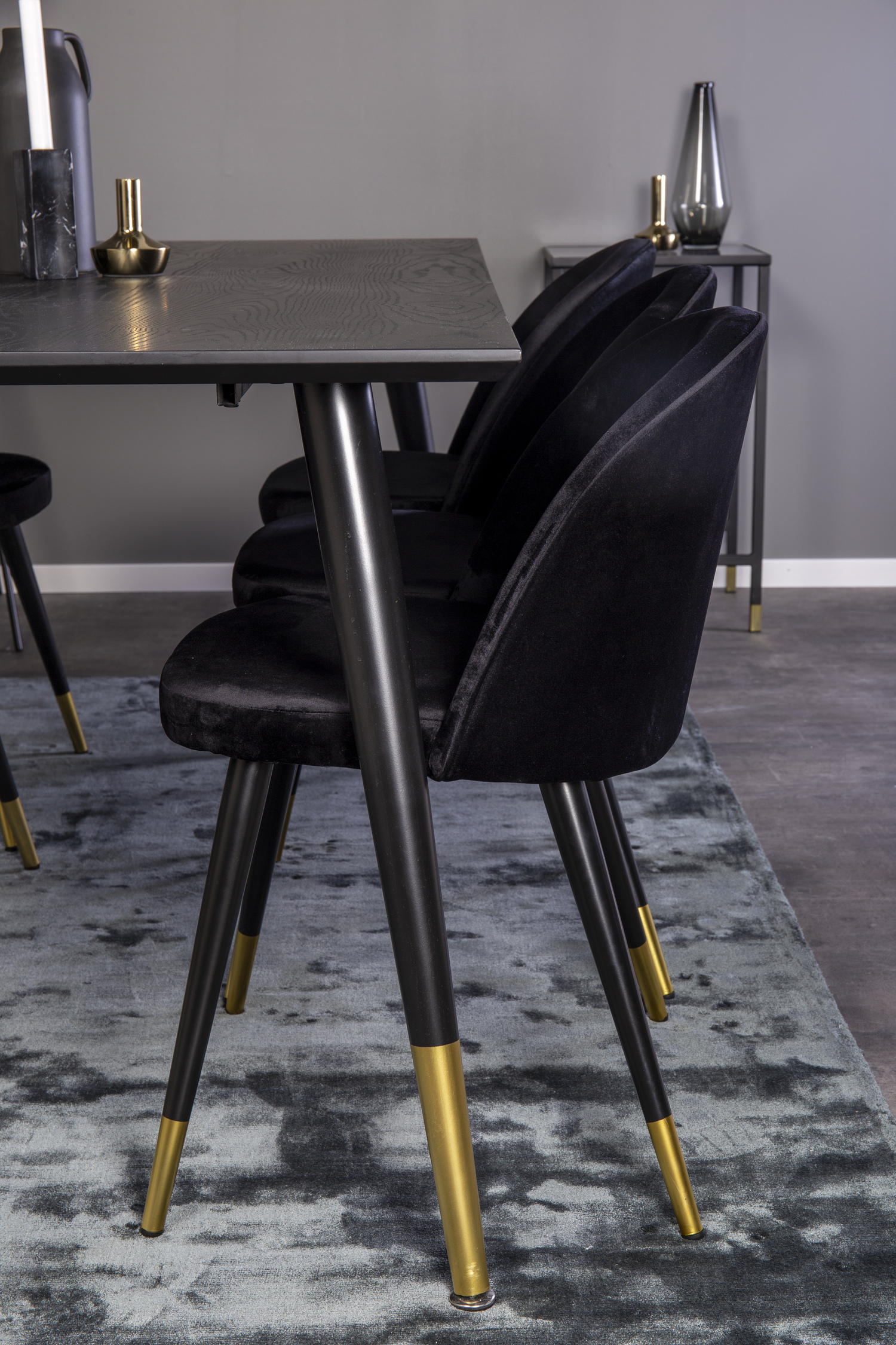 Set de dining Dallas 346 (Negru)