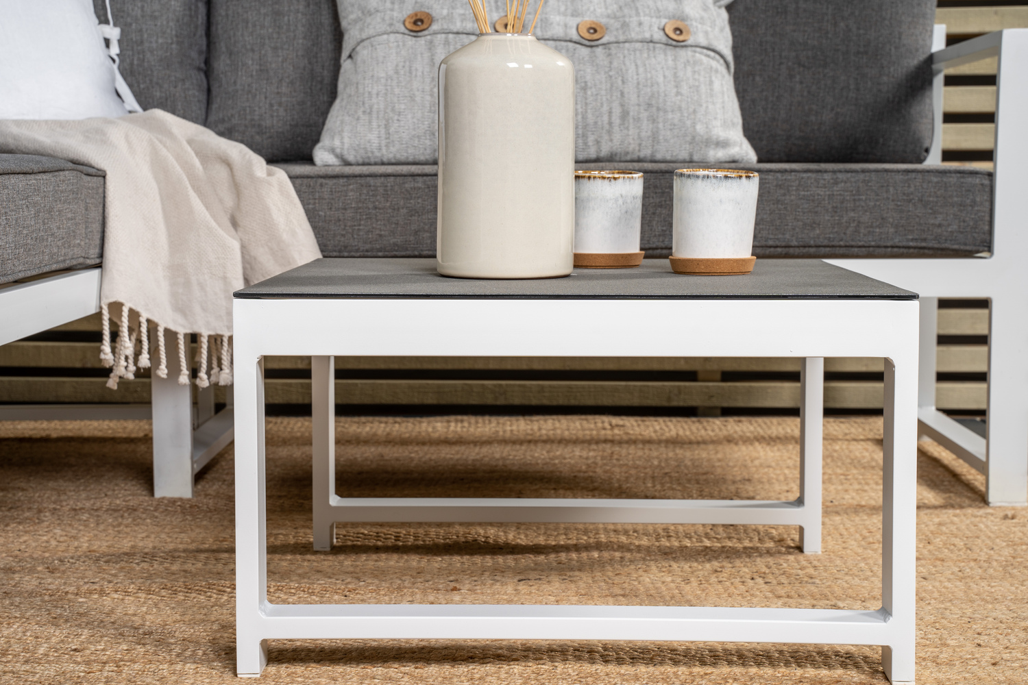 Set mobilier de exterior Dallas 773 (Alb + Gri)