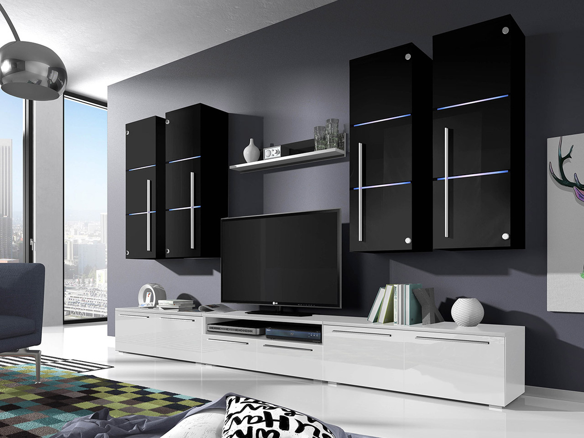Set de living Flos (Alb + Alb lucios)