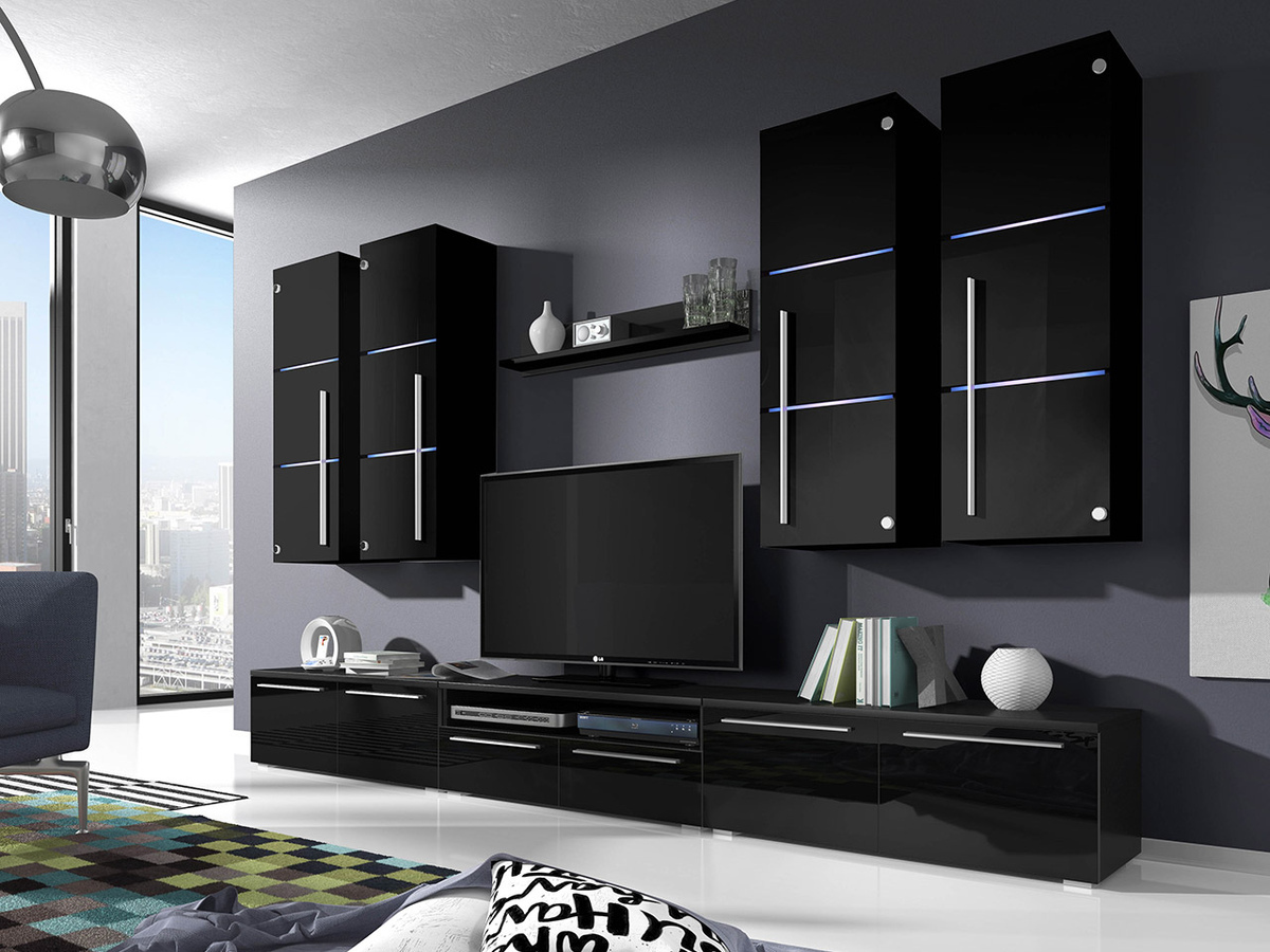 Set de living Flos (Negru + Negru lucios)
