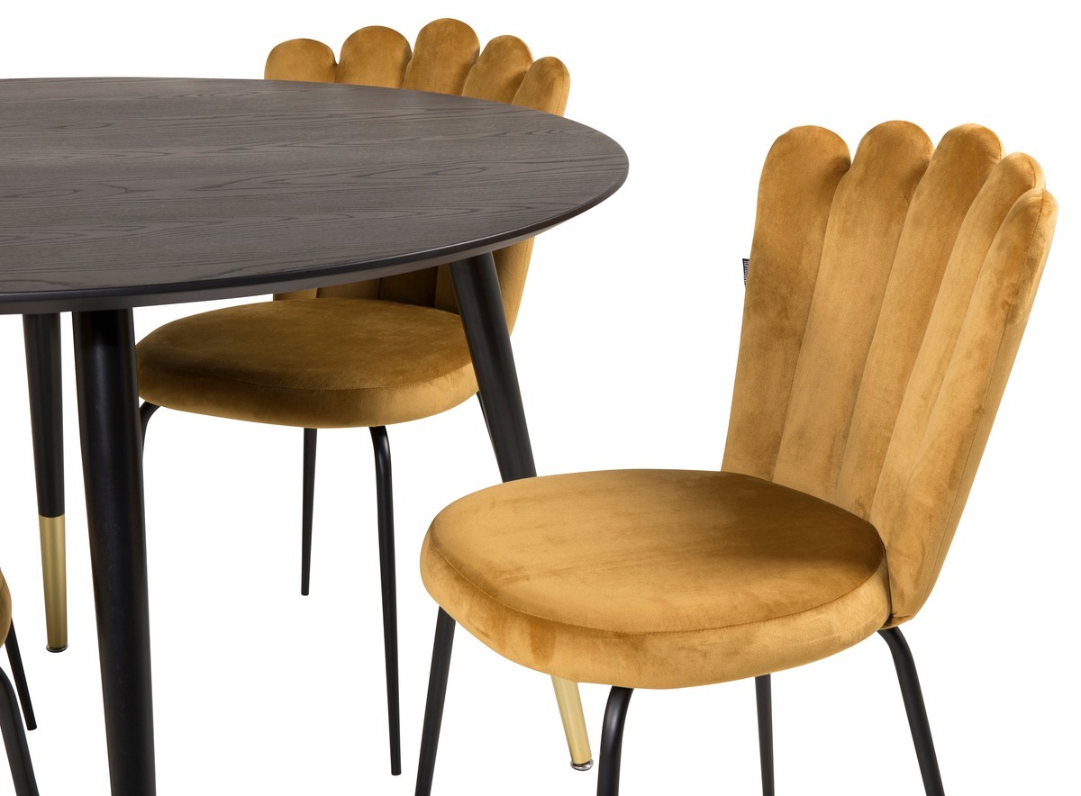 Set de dining Dallas 1177 (Galben + Negru)