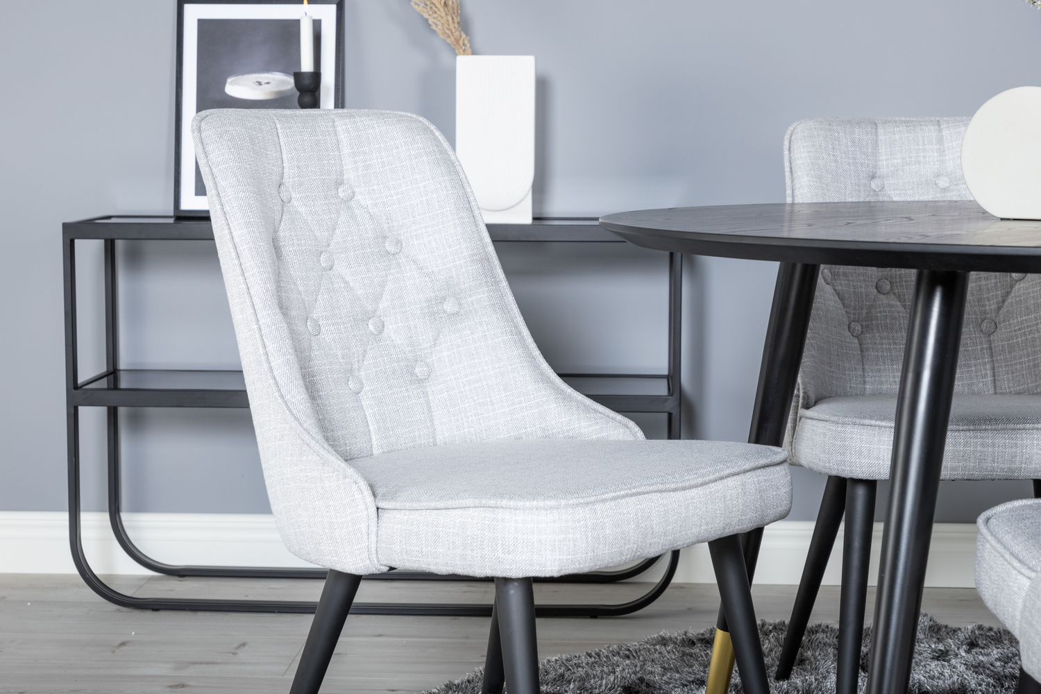 Set de dining Dallas 1178 (Gri + Negru)
