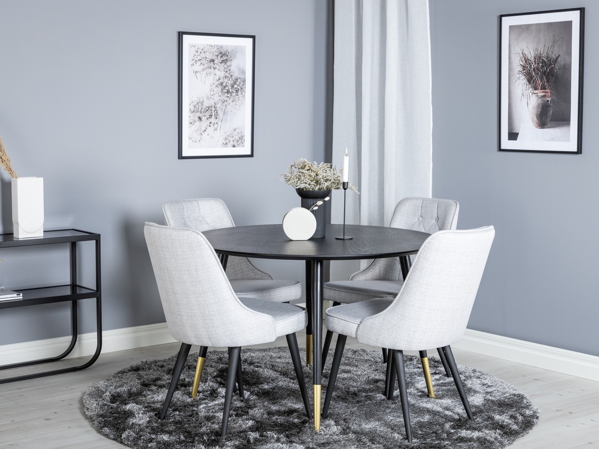 Set de dining Dallas 1178 (Gri + Negru)