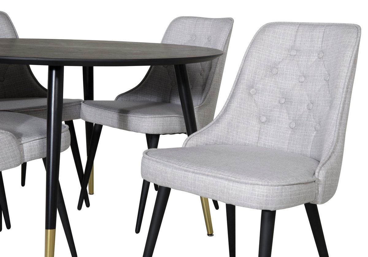 Set de dining Dallas 1178 (Gri + Negru)
