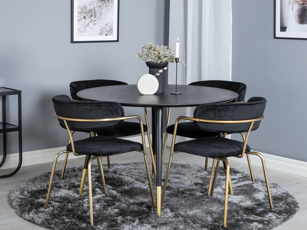 Set de mese Dallas 1180 (Negru + Auriu)