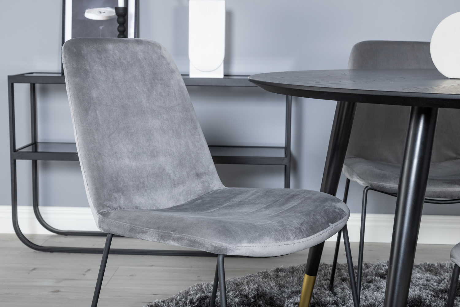 Set de dining Dallas 1189 (Gri + Negru)
