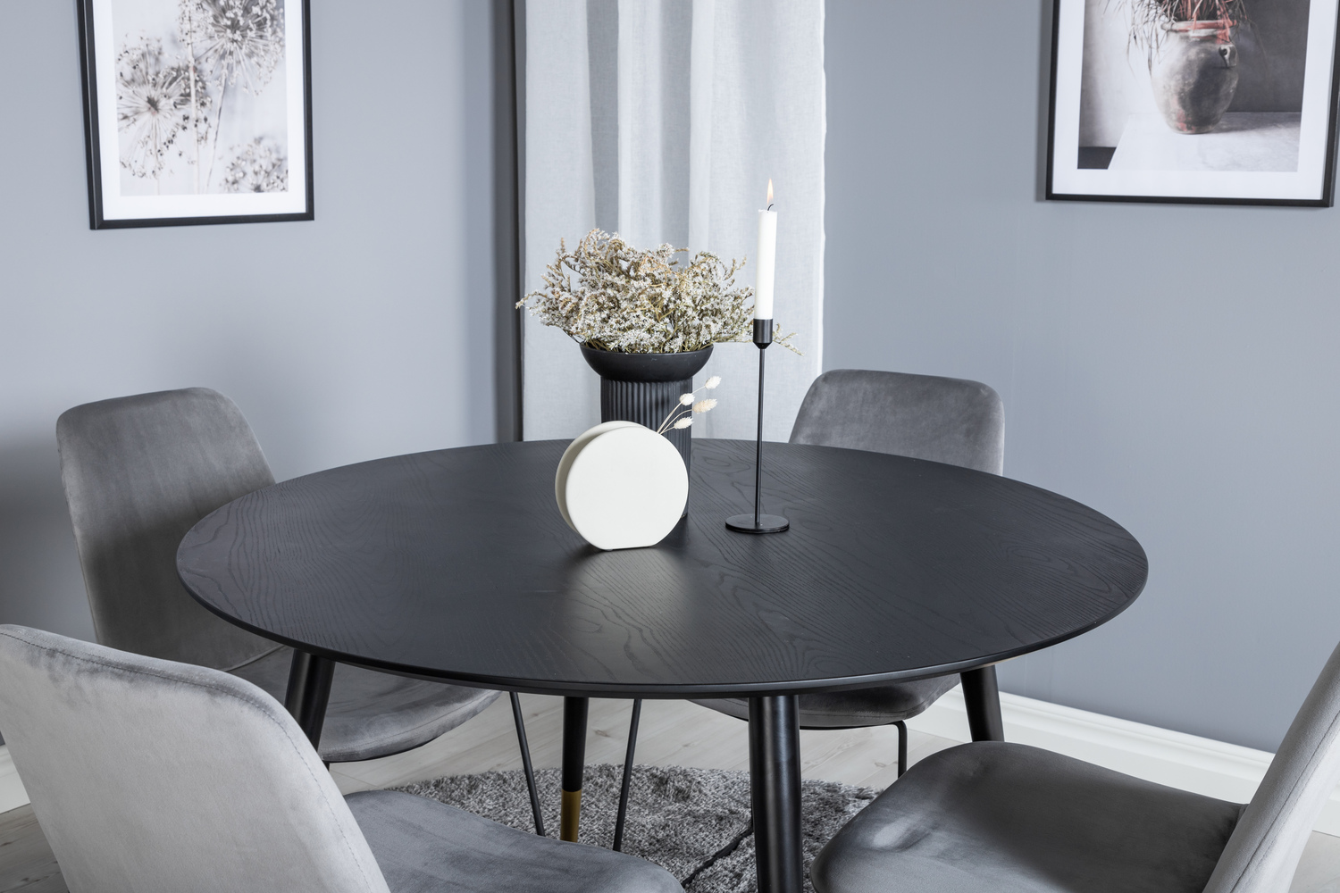 Set de dining Dallas 1189 (Gri + Negru)