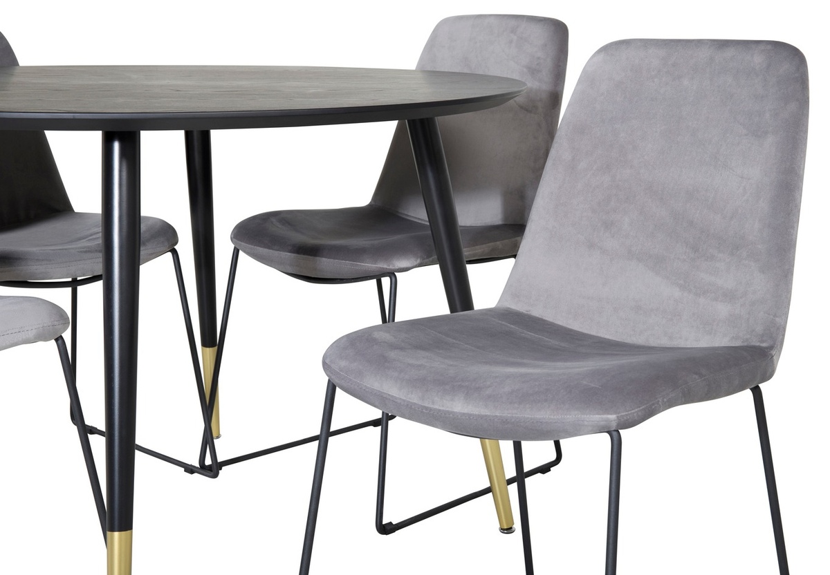 Set de dining Dallas 1189 (Gri + Negru)