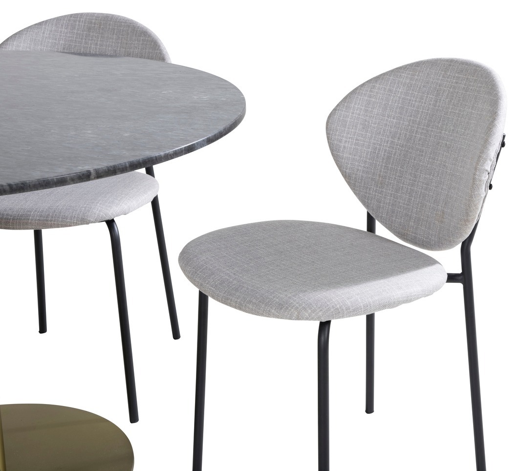 Set de dining Dallas 1209 (Gri + Negru)