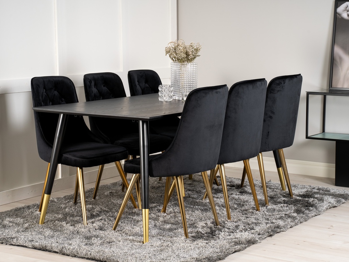 Set de mese Dallas 1256 (Negru + Auriu)