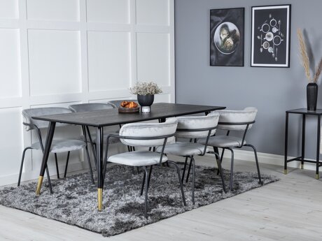 Set de mese Dallas 1258 (Gri + Negru)