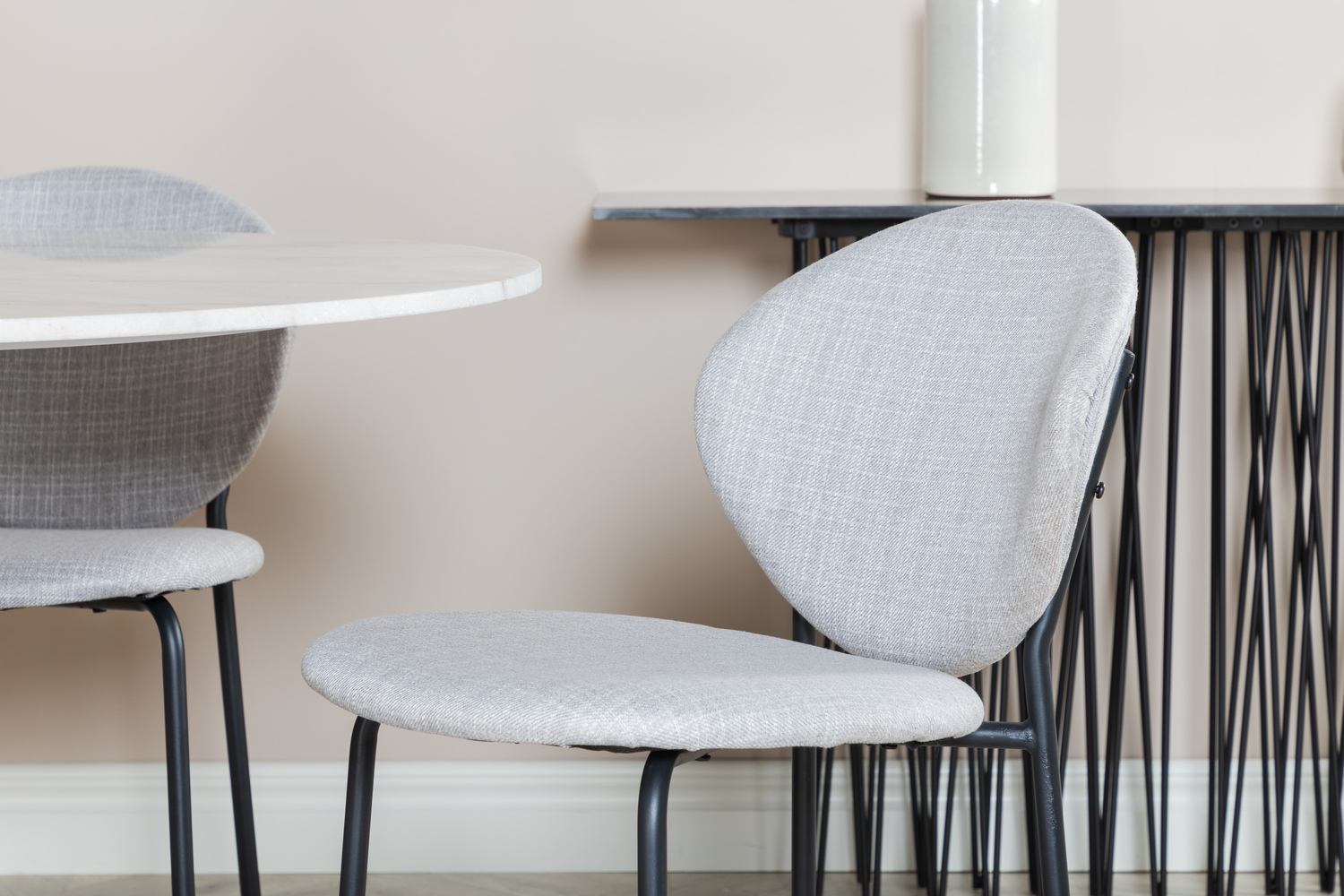 Set de dining Dallas 1298 (Gri + Negru)