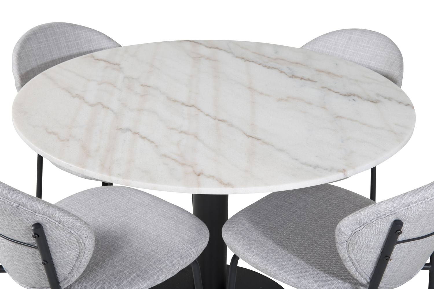 Set de dining Dallas 1298 (Gri + Negru)