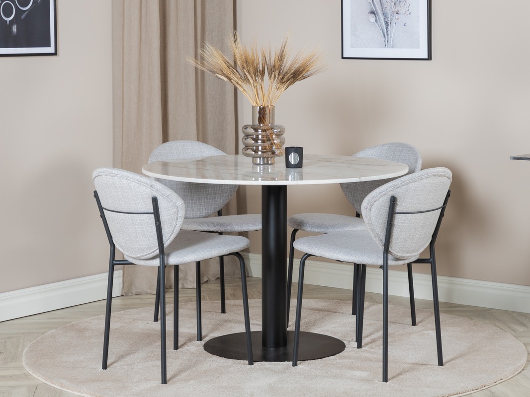 Set de dining Dallas 1298 (Gri + Negru)