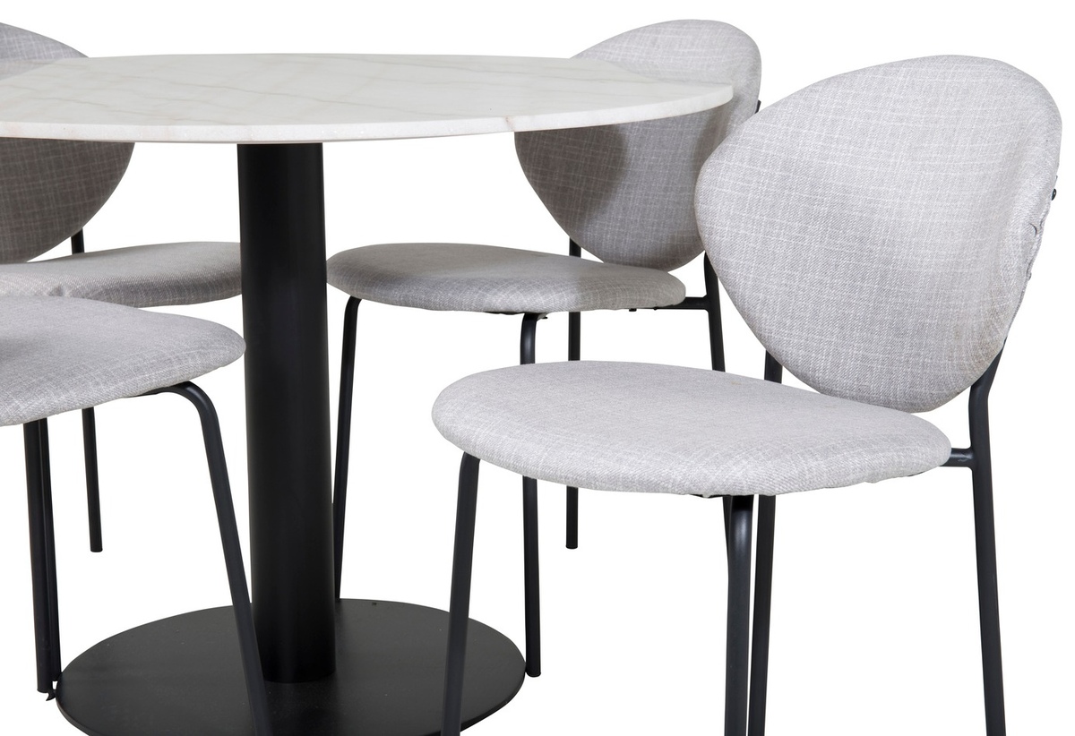 Set de dining Dallas 1298 (Gri + Negru)