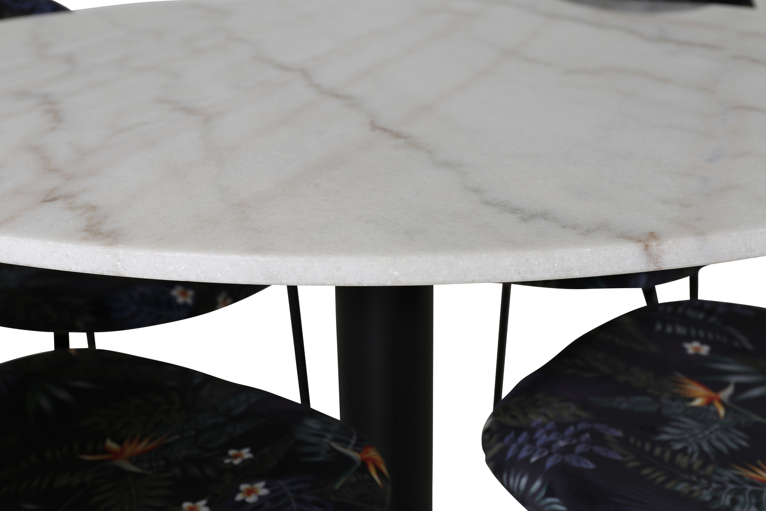 Set de dining Dallas 1298 (Model floral + Negru)