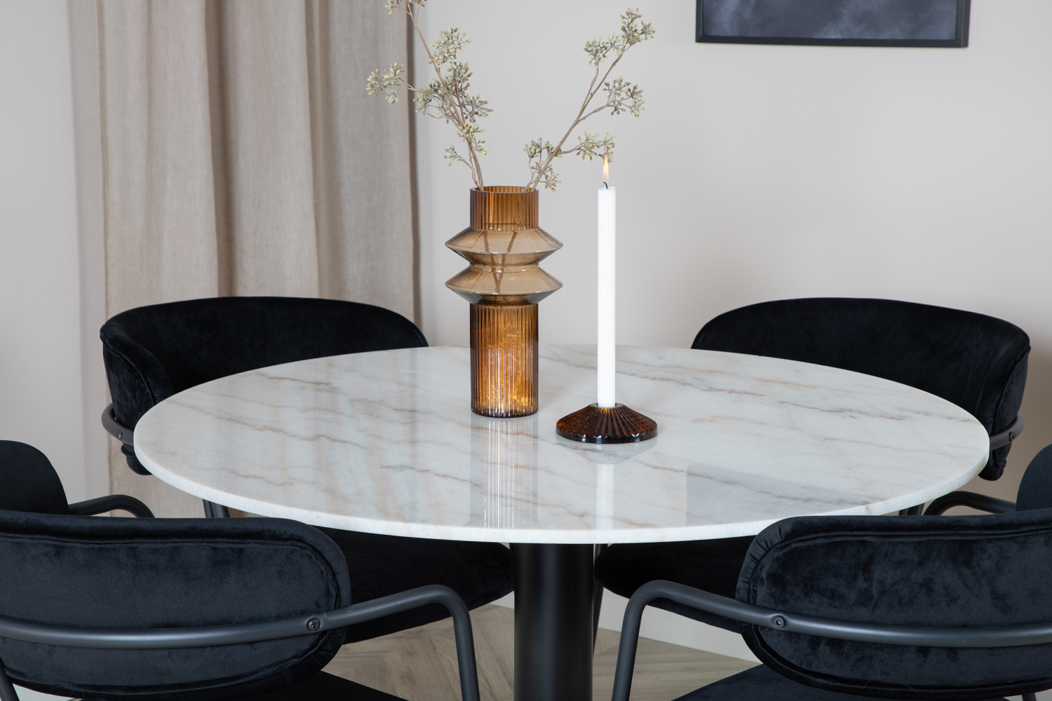 Set de dining Dallas 1299 (Negru)