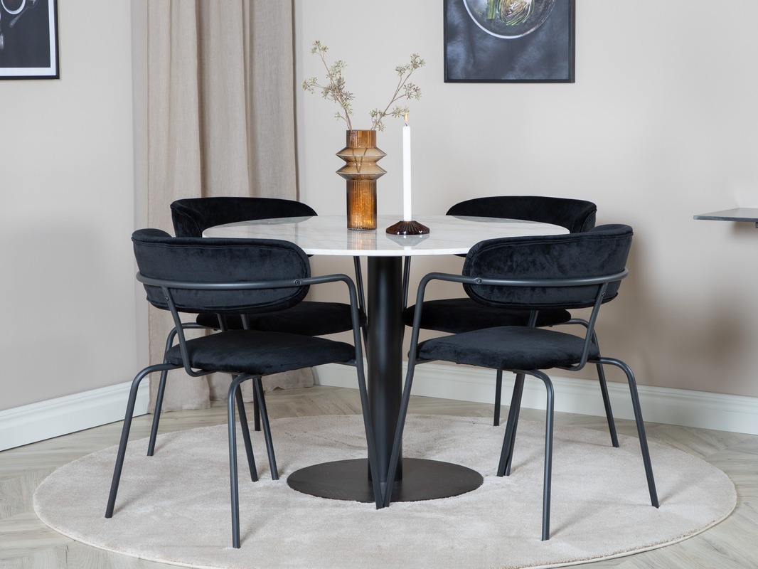 Set de dining Dallas 1299 (Negru)
