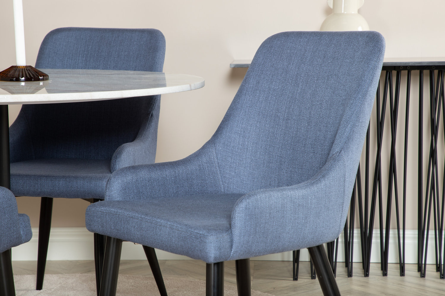 Set de dining Dallas 1300 (Albastru + Negru)