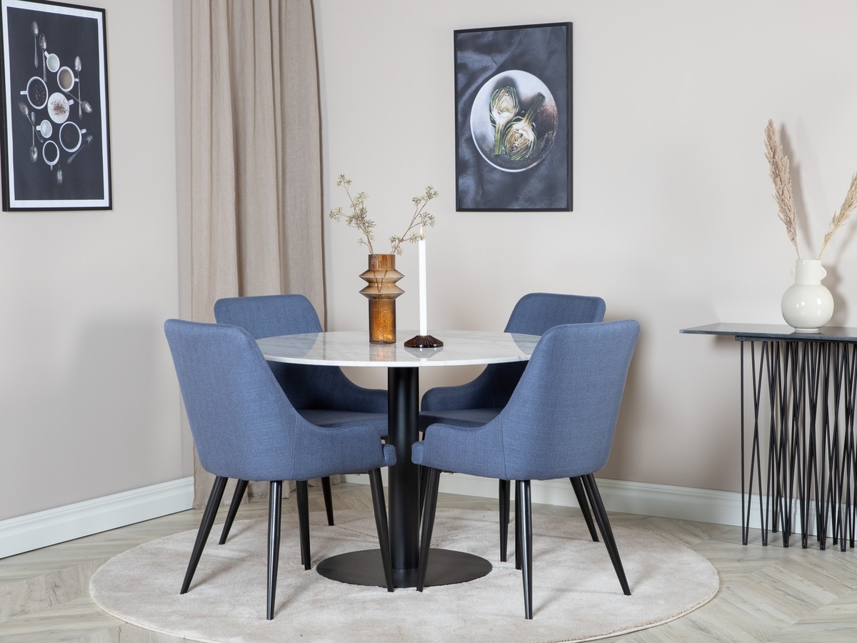 Set de dining Dallas 1300 (Albastru + Negru)