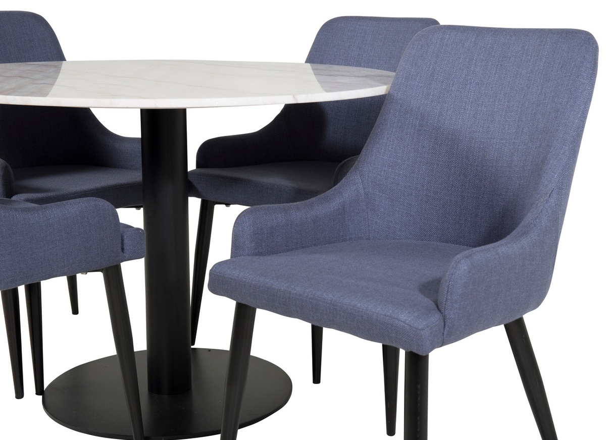 Set de dining Dallas 1300 (Albastru + Negru)