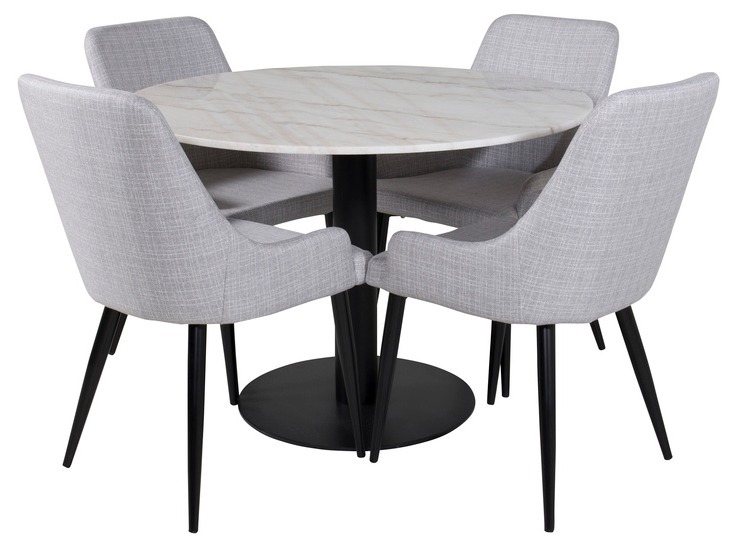 Set de dining Dallas 1300 (Gri deschis + Negru)