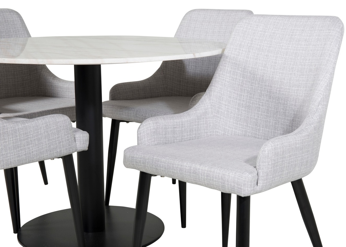 Set de dining Dallas 1300 (Gri deschis + Negru)