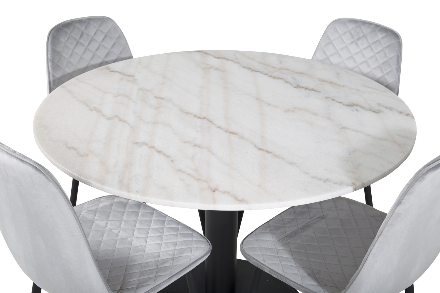 Set de dining Dallas 1302 (Gri + Negru)