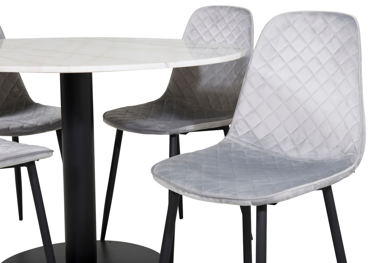 Set de dining Dallas 1302 (Gri + Negru)