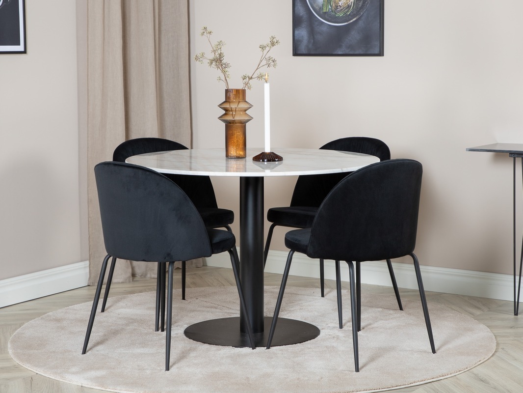 Set de dining Dallas 1303 (Negru)