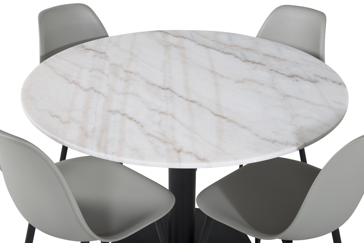 Set de dining Dallas 1304 (Gri + Negru)