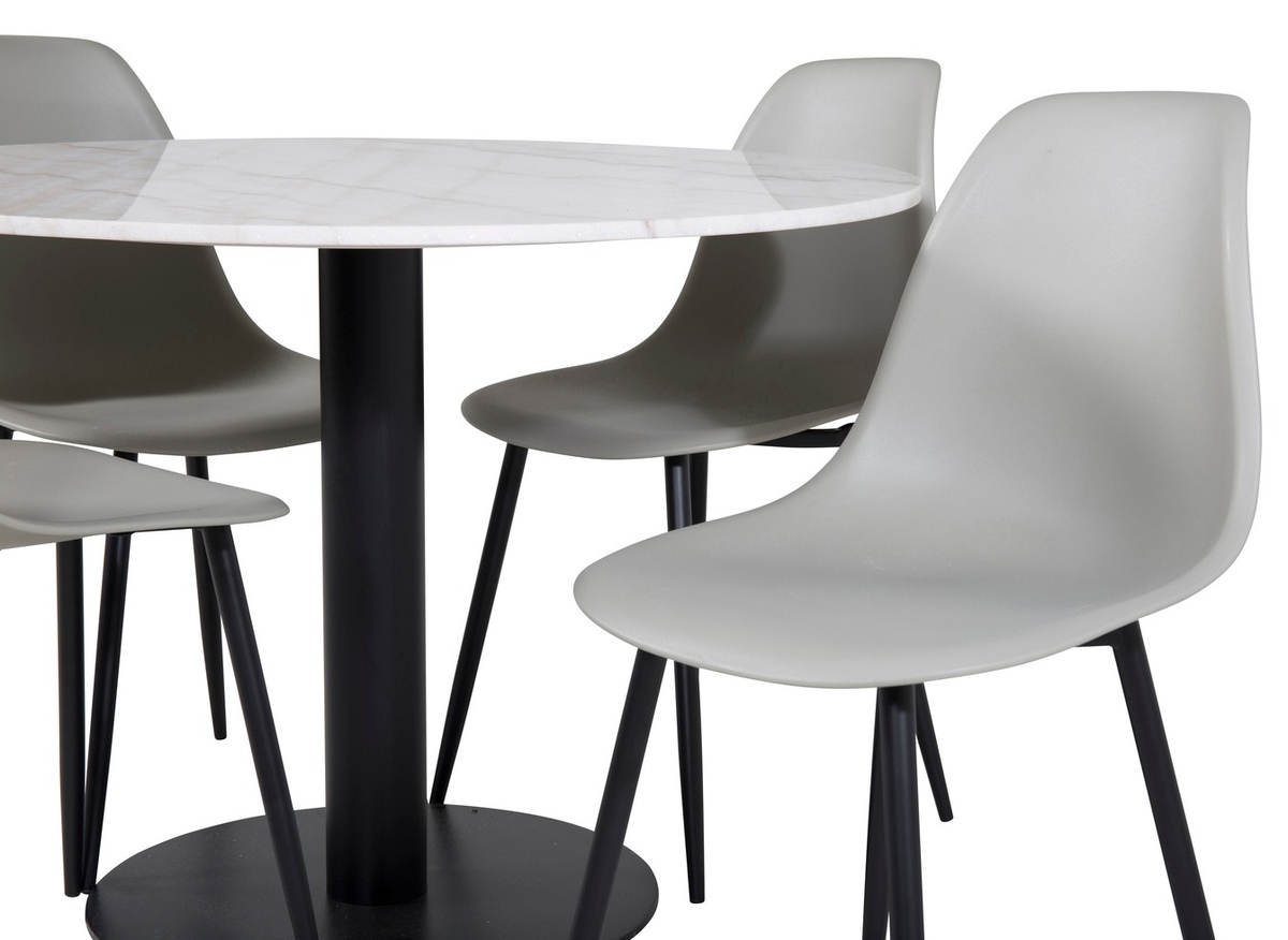 Set de dining Dallas 1304 (Gri + Negru)