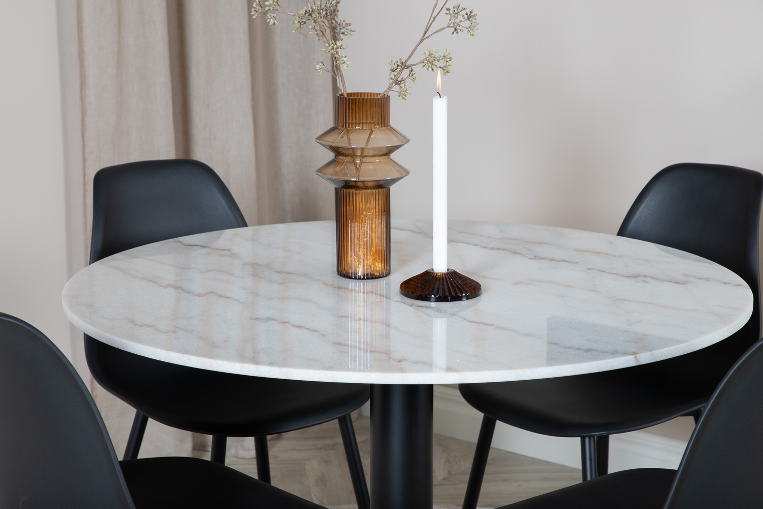 Set de dining Dallas 1304 (Negru)