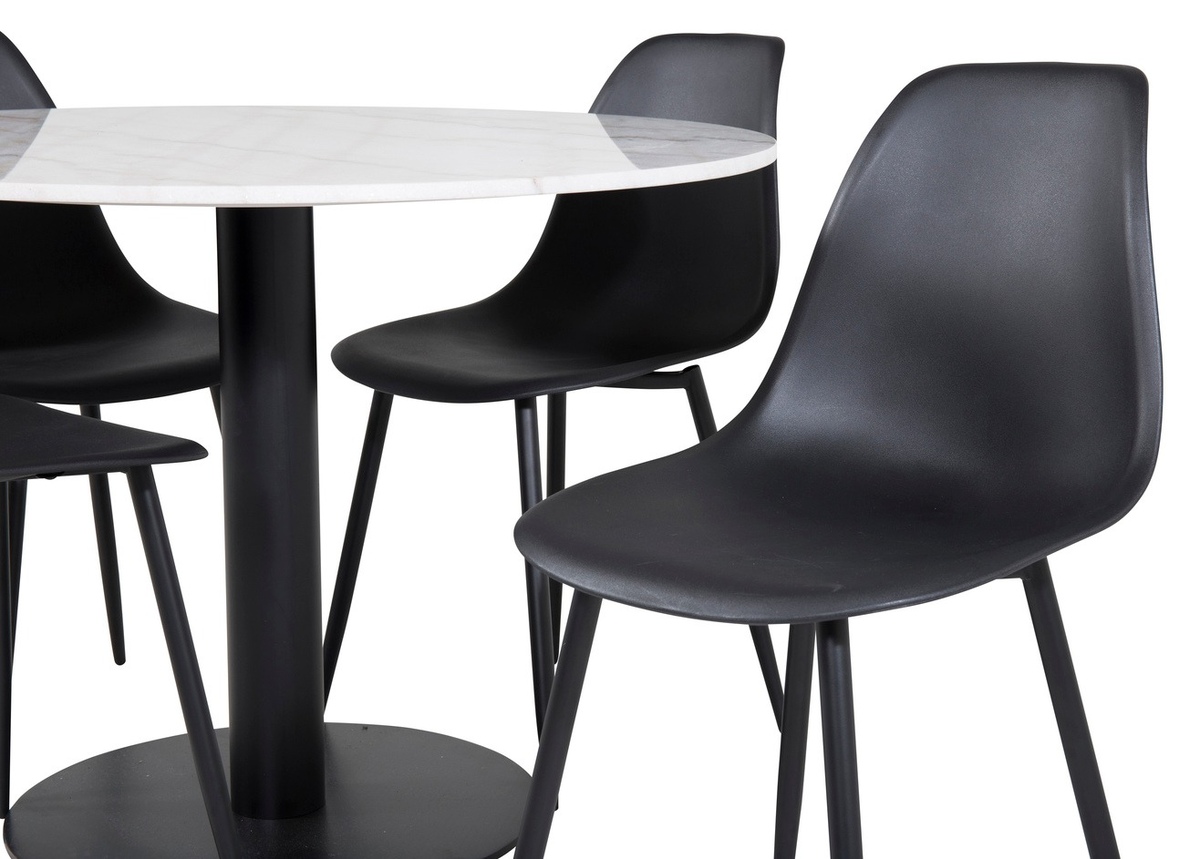Set de dining Dallas 1304 (Negru)