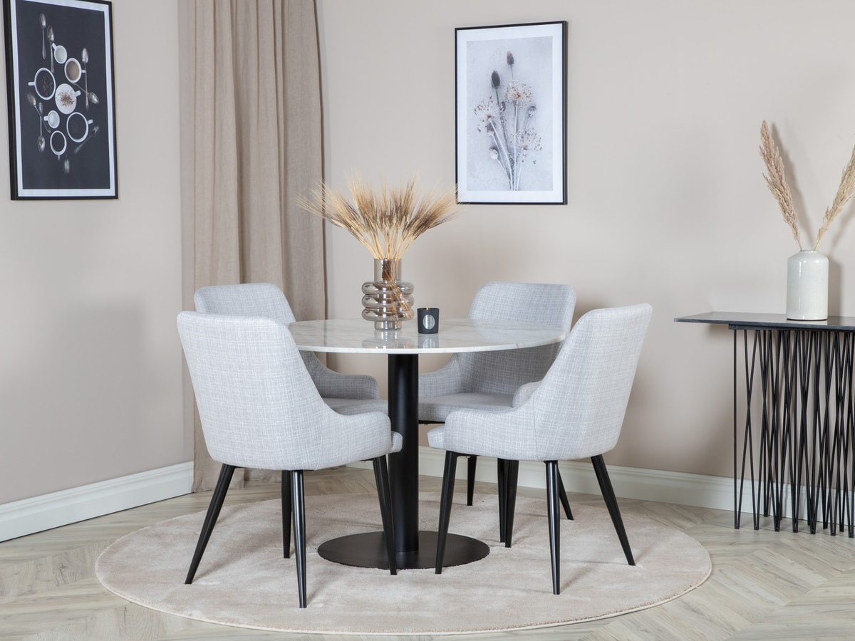 Set de mese Dallas 1300 (Gri deschis + Negru)