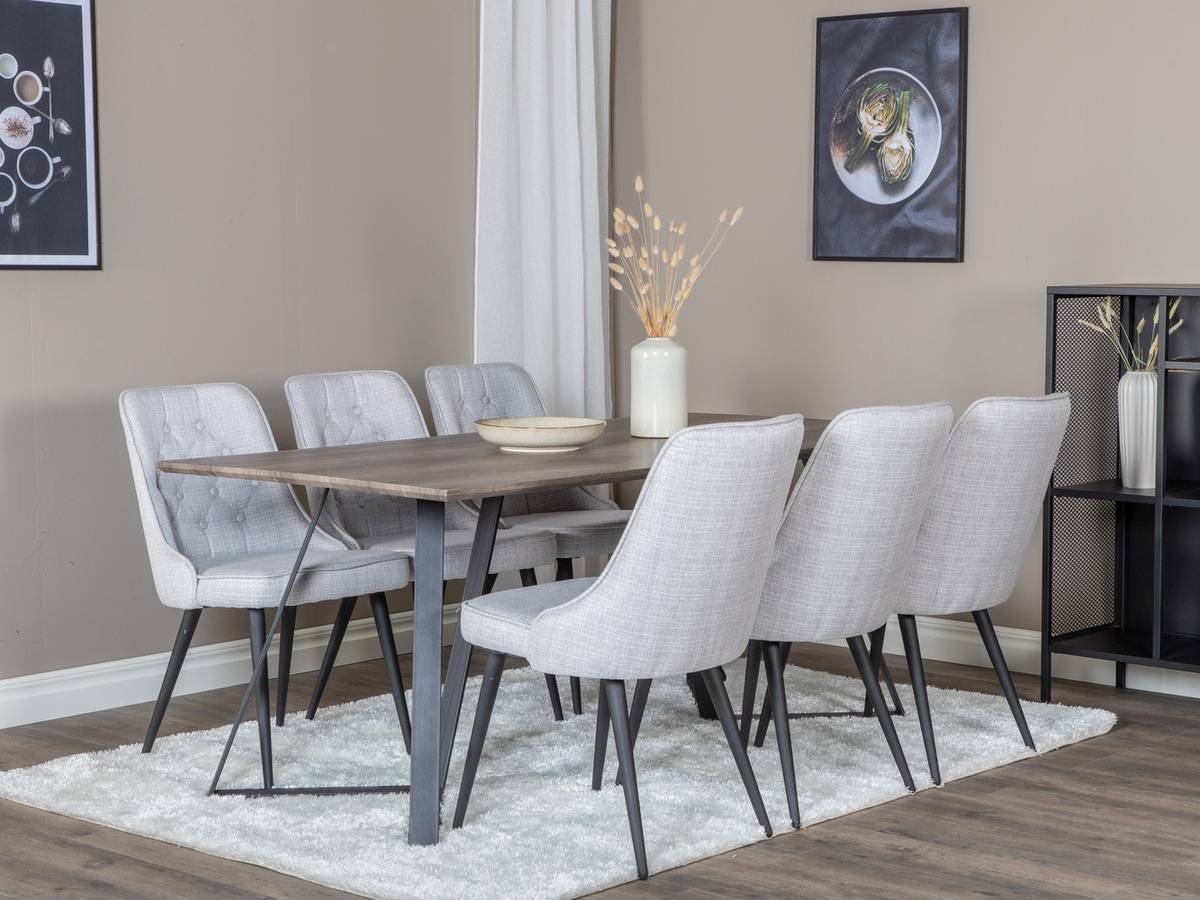 Set de mese Dallas 1347 (Gri + Negru)