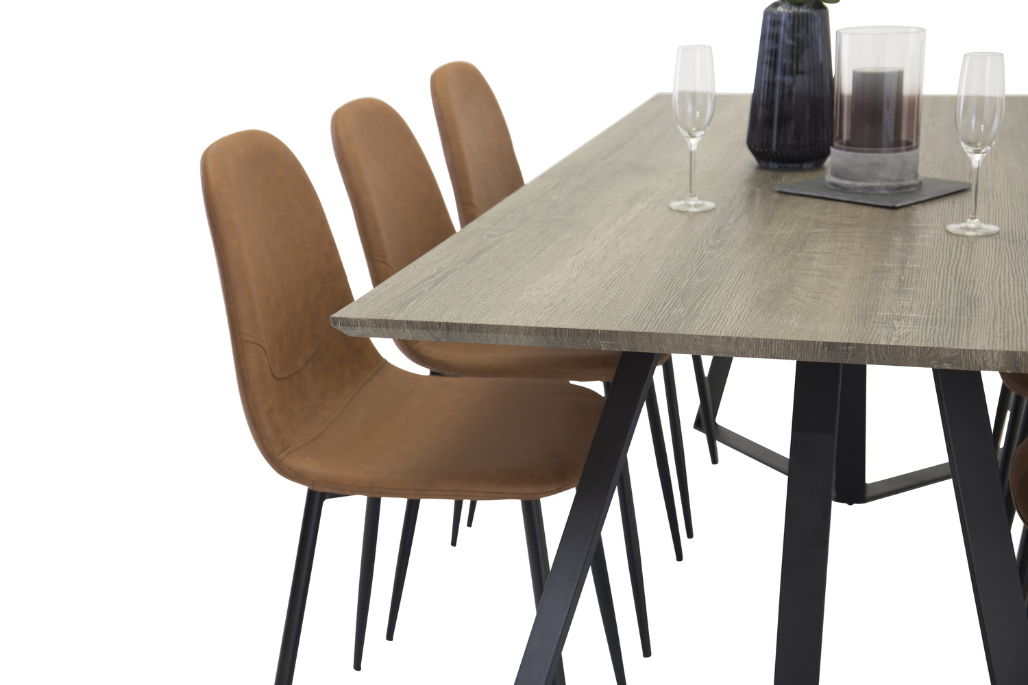 Set de dining Dallas 1353 (Maro + Negru)