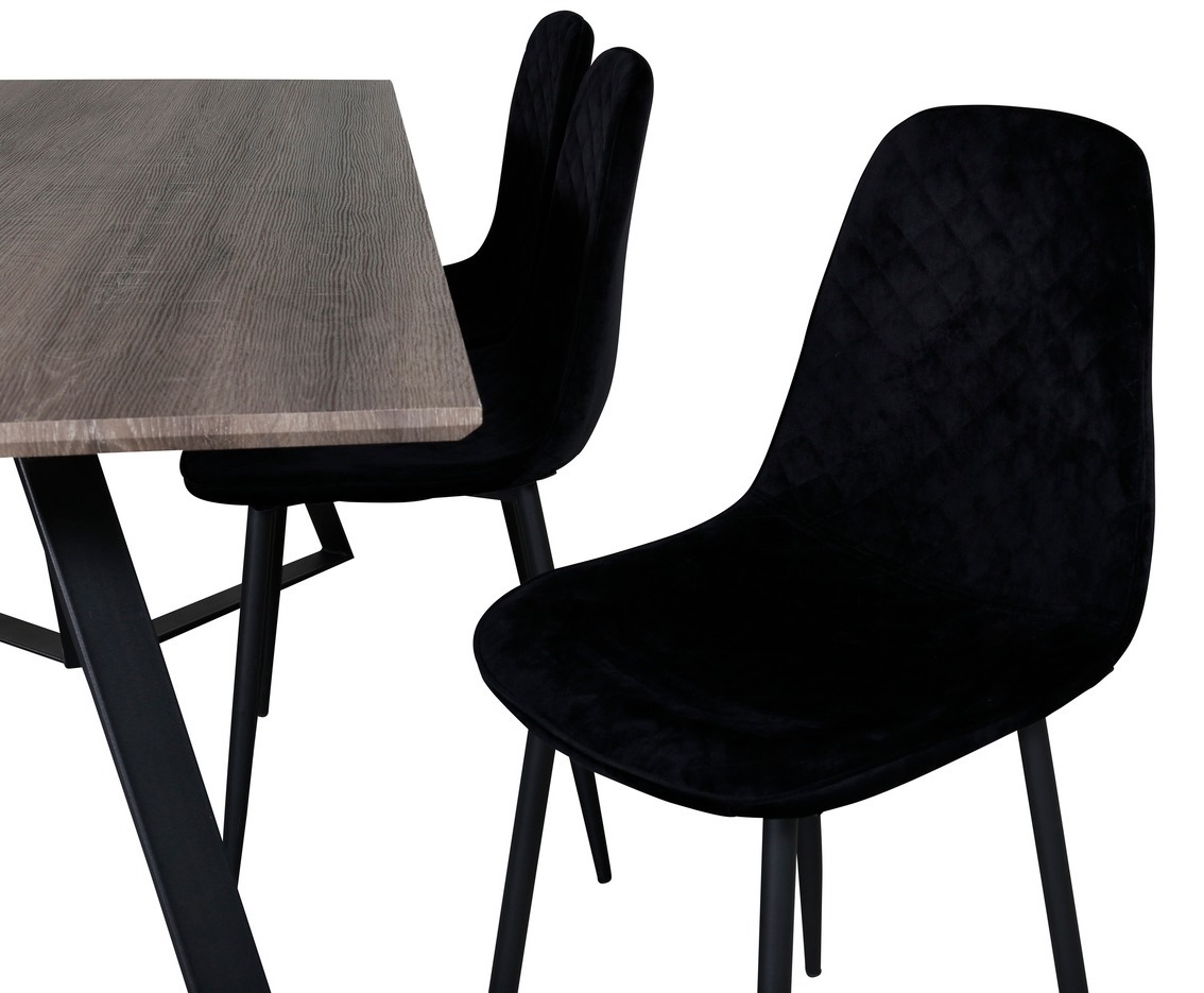 Set de dining Dallas 1357 (Negru)