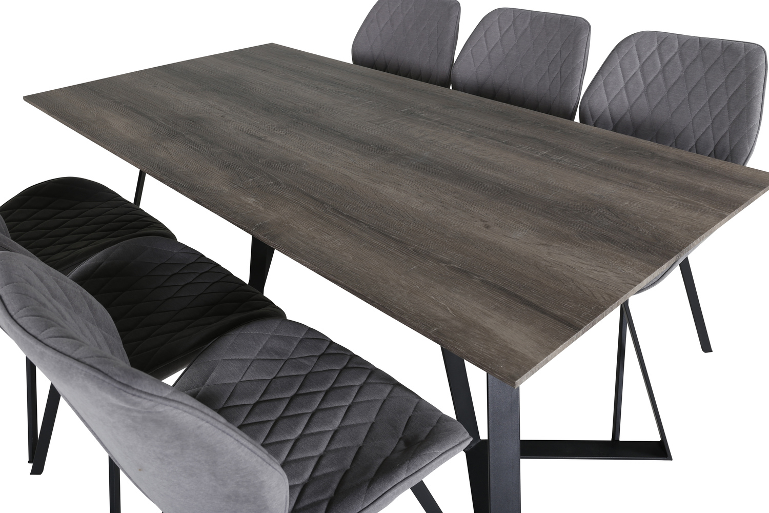 Set de dining Dallas 1359 (Gri + Negru)
