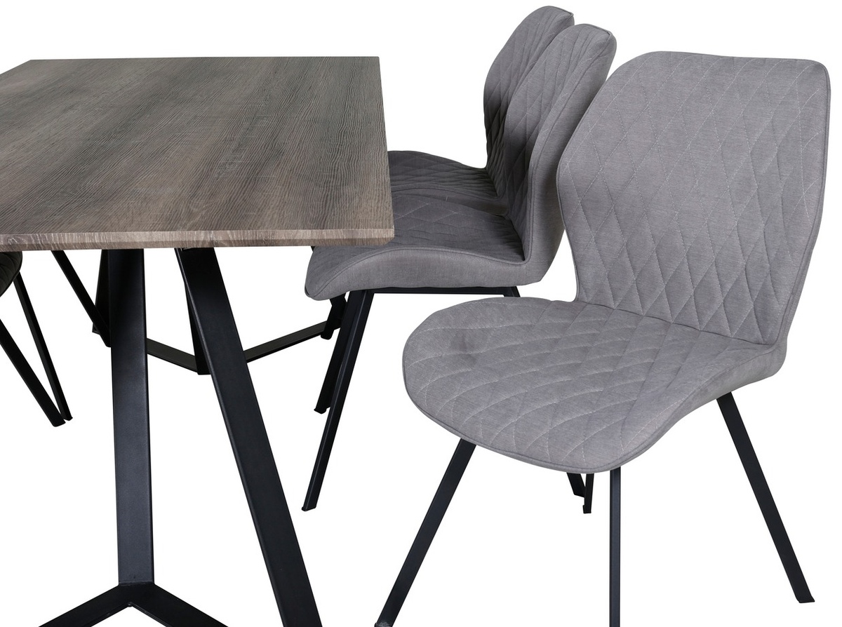 Set de dining Dallas 1359 (Gri + Negru)