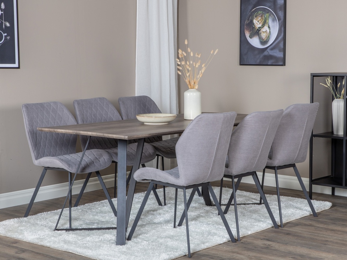 Set de mese Dallas 1359 (Gri + Negru)
