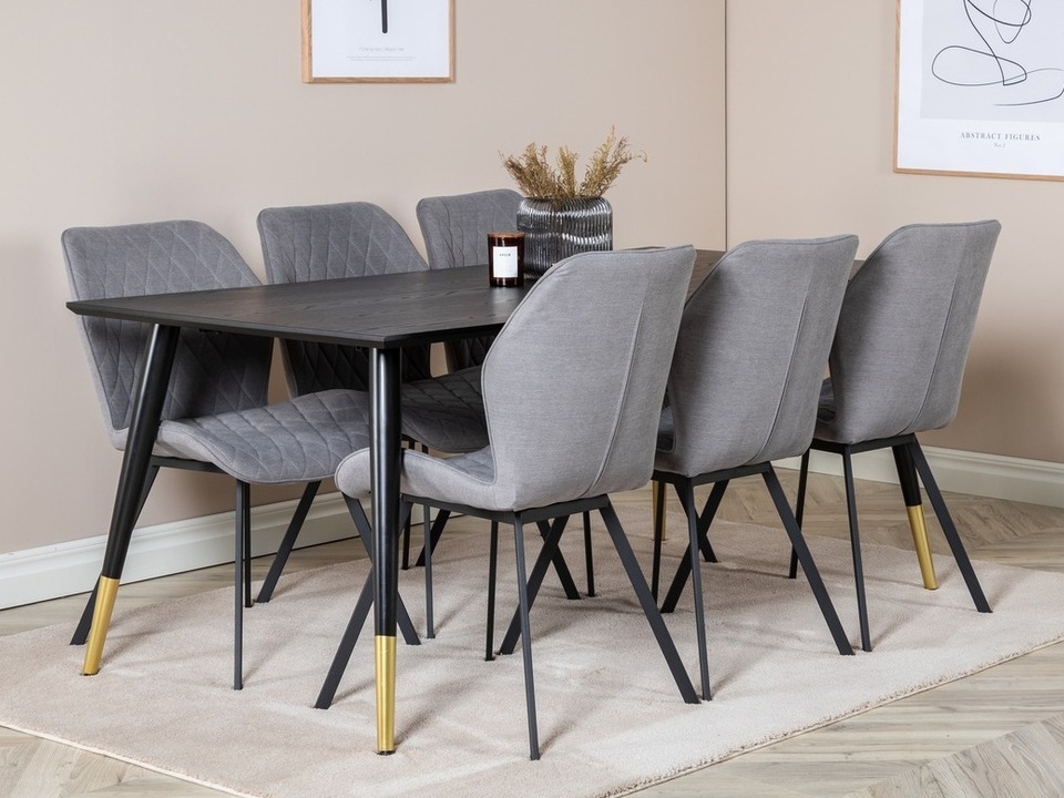 Set de mese Dallas 2582 (Negru + Alamă)