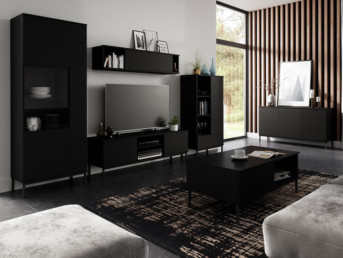 Set de living Lomsore 107 (Negru)