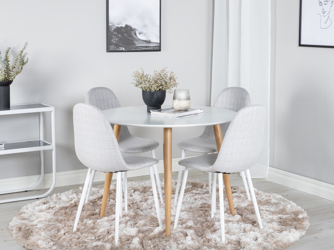 Set de mese Dallas 291 (Gri deschis + Alb)