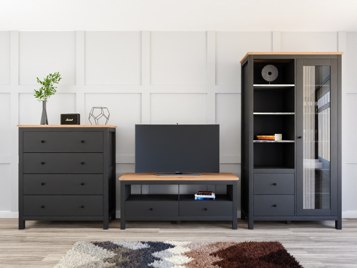 Set de living Sordoro 125 (Grafit + Stejar artizan)