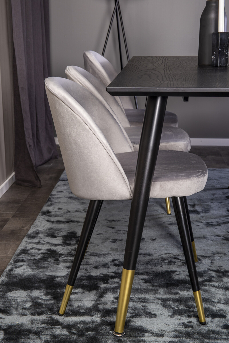Set de dining Dallas 346 (Gri + Negru)