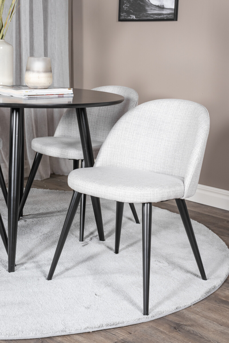 Set de mese Dallas 343 (Gri deschis + Negru)