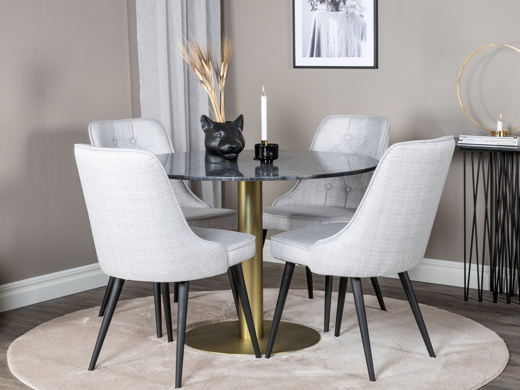 Set de dining Dallas 370 (Gri + Negru)