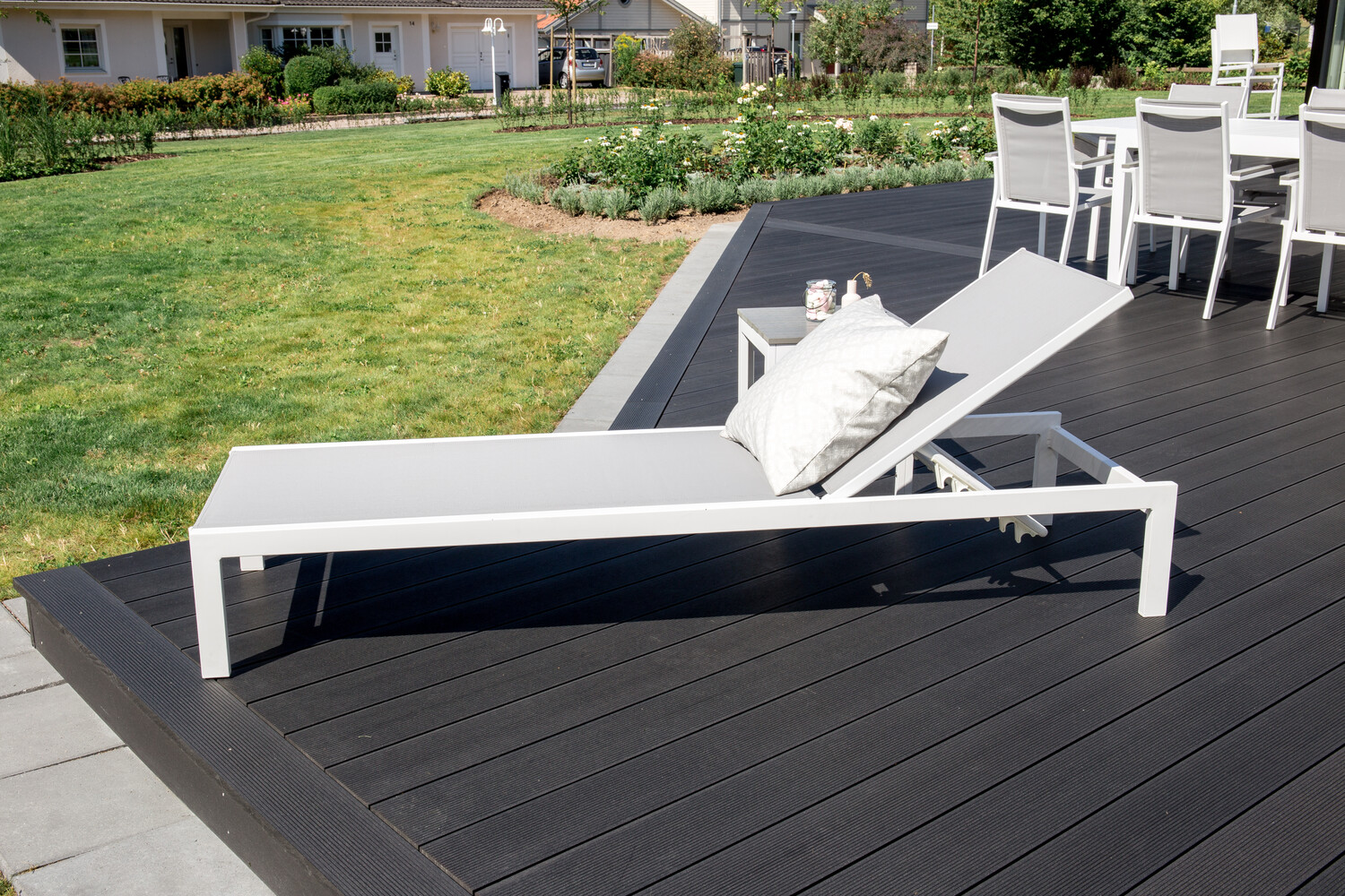 Şezlong Dallas 2314 (Alb + Gri)