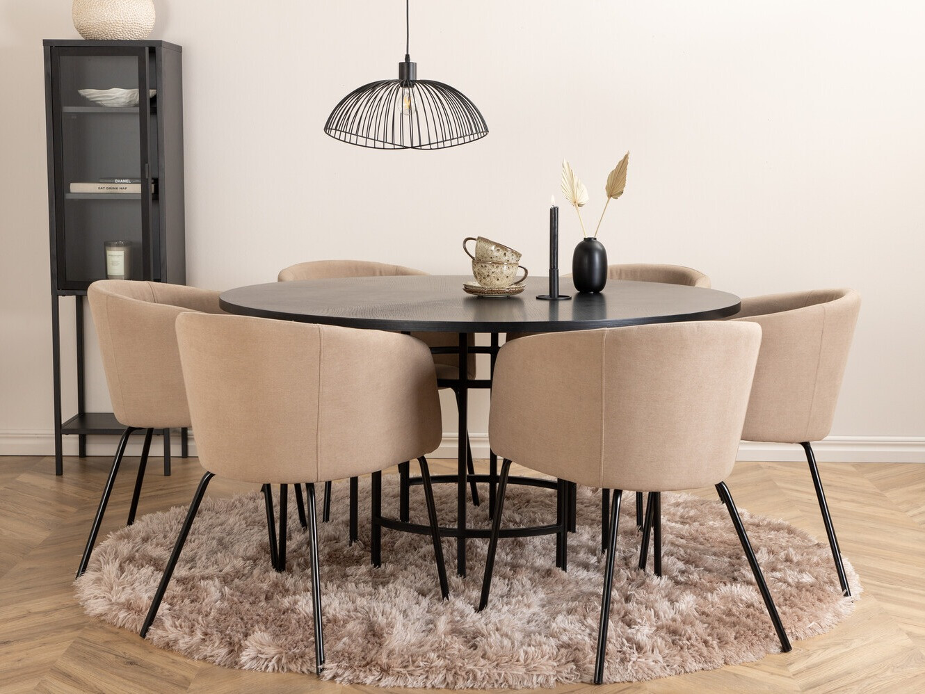 Set de mese Dallas 2378 (Negru + Bej)